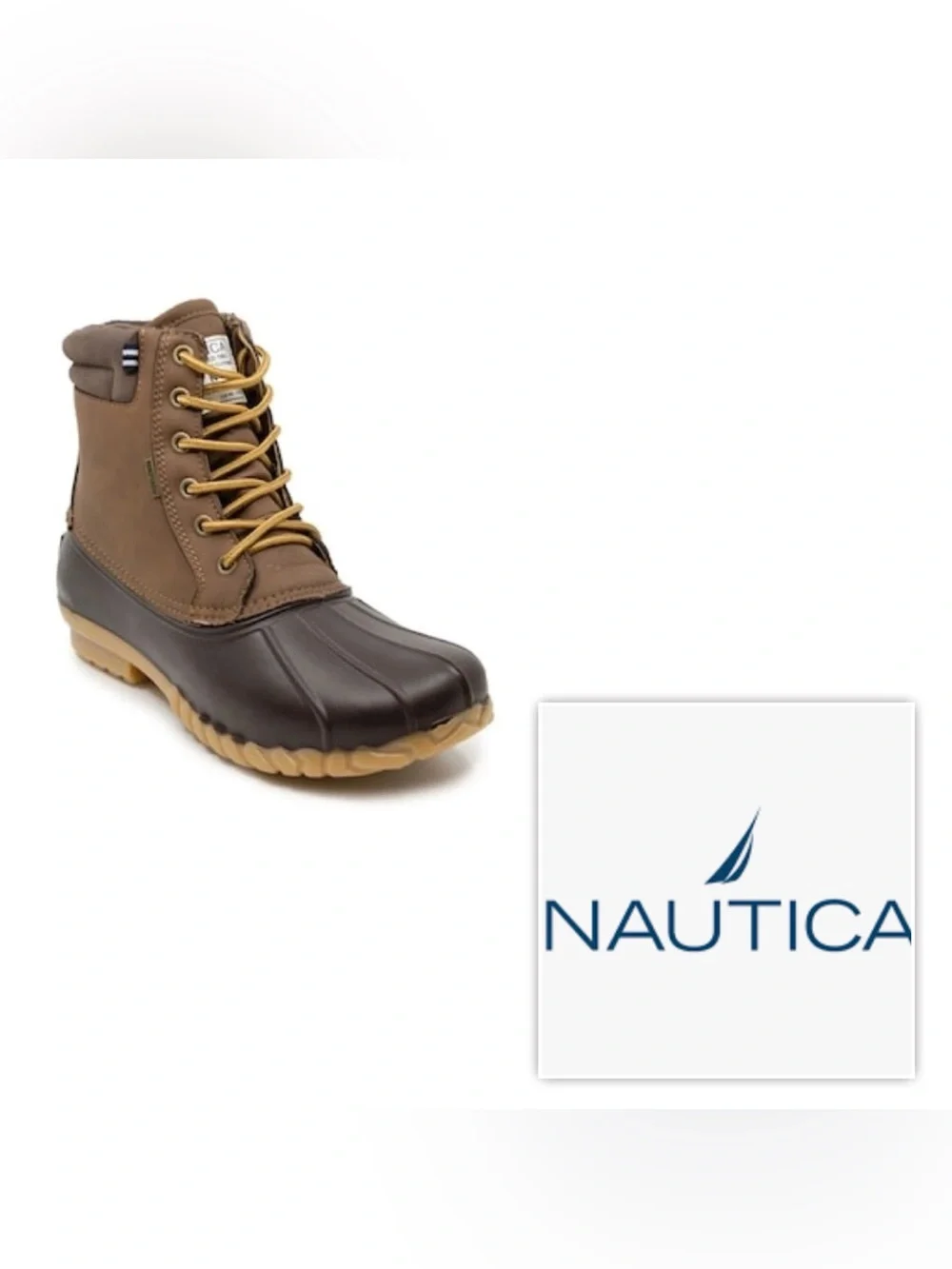 NEW Nautica Men 10 Channing leather cold weather Warm Waterproof Duck Boots shoe